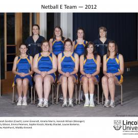 2012 Netball E Team