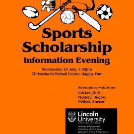 2007 Sports Scholarship Information Evening Poster