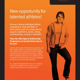 2008 Sports Scholarship Elite Scholar Poster