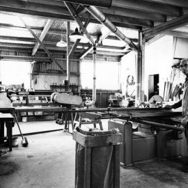 George Gibbs at Carpenters shop, 1970 02