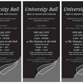 2005 Sports Scholarship Ball Flyers