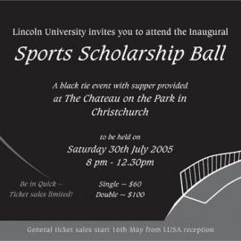2005 Sports Scholarship Ball Poster