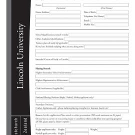2003 Sports Scholarship Application Form