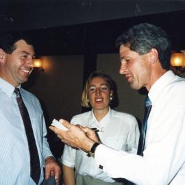 1991 Barry Brook, Fiona Hudson and Bruce Neilson at the Hawkes Bay Reunion