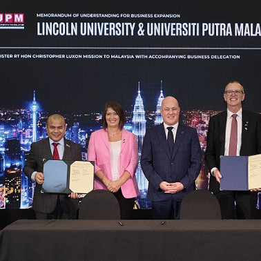 03 September 2024
Lincoln University and Universiti Putra Malaysia sign agreement to strengthen collaboration in food security