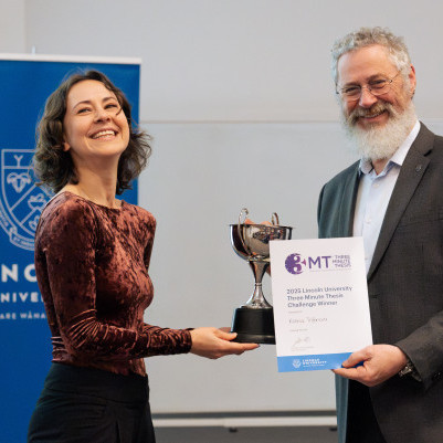 26 August 2025 
Winning Three Minute Thesis a "masterclass"
