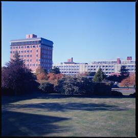 View of Geoge Forbes Building and Hilgendorf Building, 1976