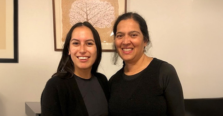 From left, Sir Hēnare Ngata's great-granddaughter Venus Taare is with Dr Mohini Vidwans.