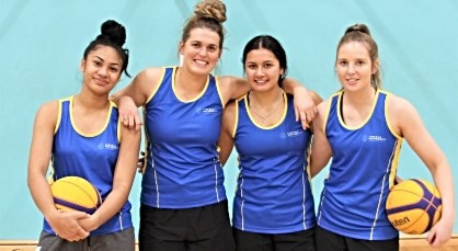 Ajiah Pepe, left, Connie Poletti, Rosalia Samia, and Lucy Brown.