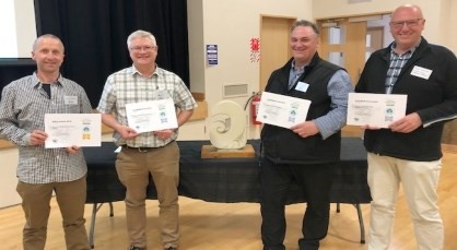  Mark Smith (Rec Centre), left, Paul Dryden (Facilities Management), John van Wijk (Catering) and Mark White (Lincoln University Early Childhood Centre).