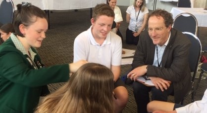 Lincoln University Visiting Professor Wim de Koning mentors a group.