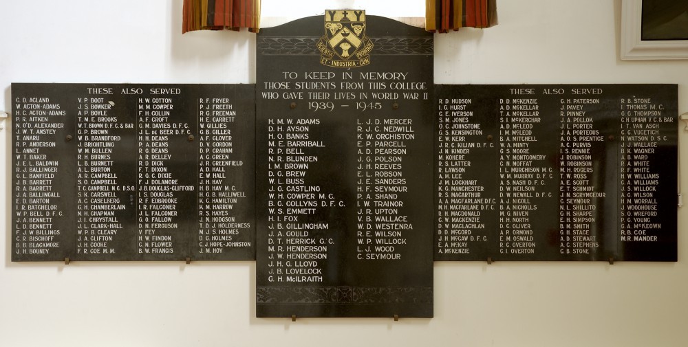 The Lincoln Roll of Honour board for those who fell and those who served in World War Two.The Lincoln Roll of Honour board for those who fell and those who served in World War Two.