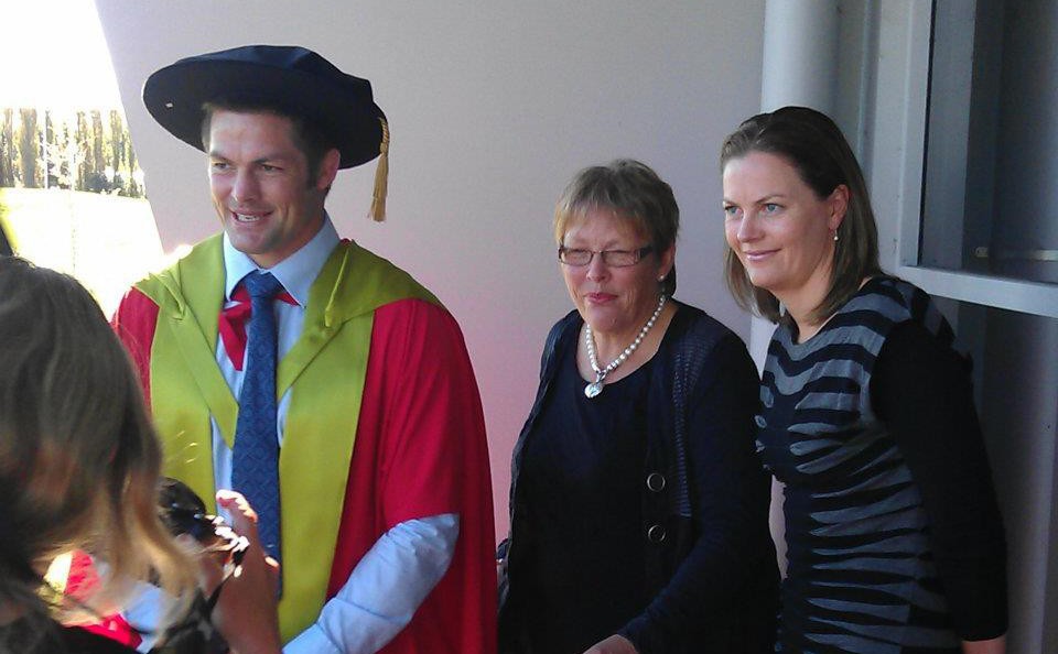 Richie McCaw, captain of the world champion All Blacks at the Lincoln University 2012 Graduation Ceremony