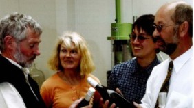 Dr Glen Creasy, pictured second from right, with other wine science and viticulture staff members 