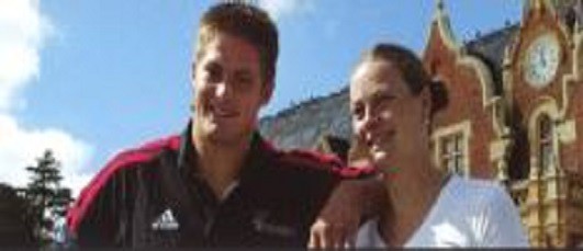 Richie McCaw (left) with sister, Joanna McCaw