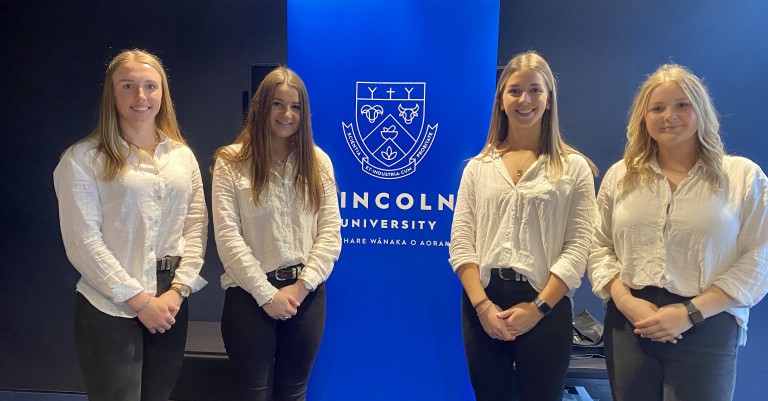 Picture: Kate Sims, left, Grace Mainwaring, Grace Moscrip and Emma Richie.