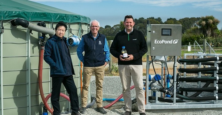 Photo: Professor Hong Di, Emeritus Professor Keith Cameron, Carl Ahlfeld.