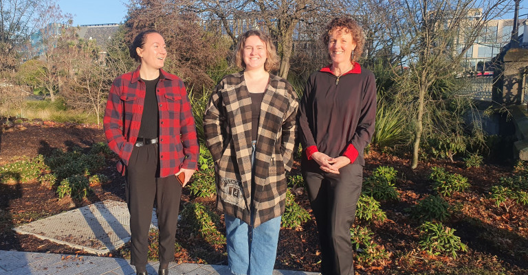 PHOTO: Lincoln University graduates Lucia Caves, Tina Weston and Alexia Hamelink are thriving in the parks and recreation sector.