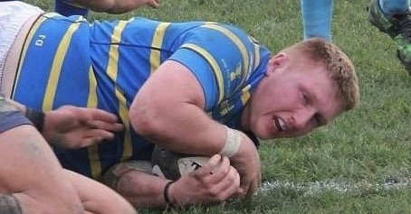 Image: Fraser Newell scores for the Rams.