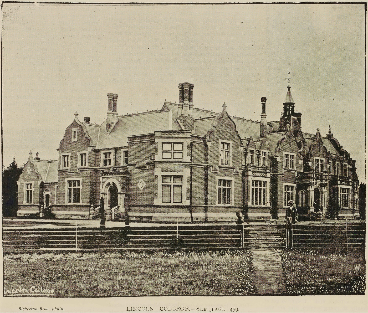 c1895 Ivey Hall, Lincoln Agricultural College in Christchurch, New Zealand