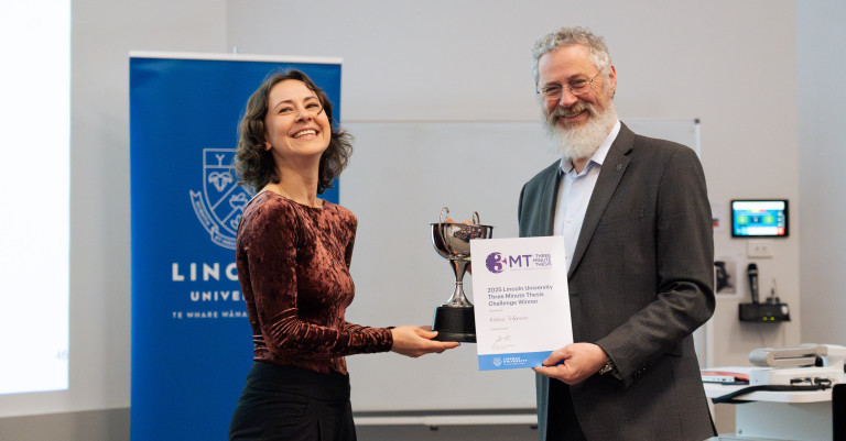26 August 2025 
Winning Three Minute Thesis a "masterclass"
